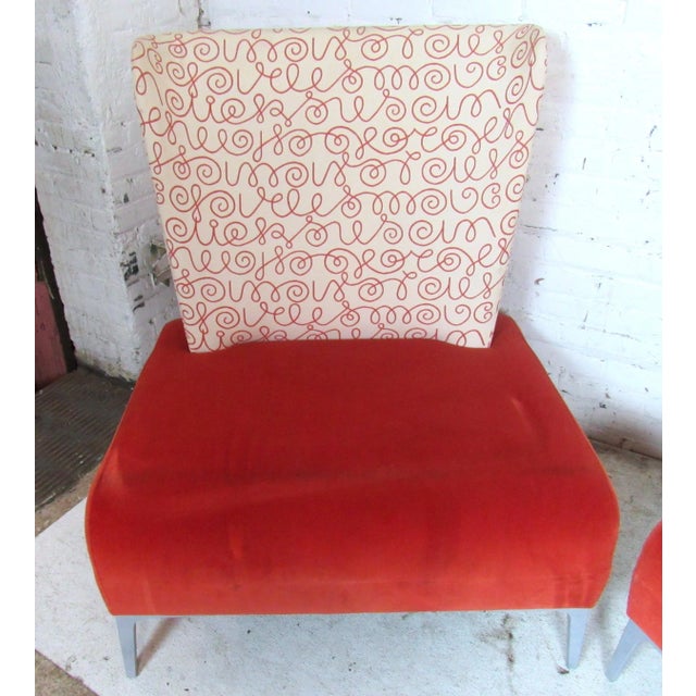 1980s Vintage Modern Pair of Chairs For Sale - Image 5 of 12