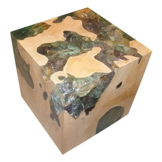 Andrianna Shamaris St. Barts Aqua Side Table For Sale