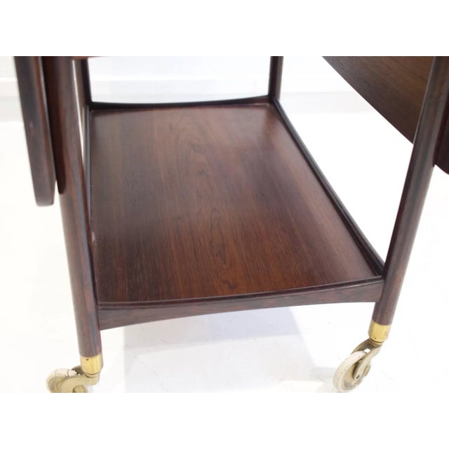 Wooden Serving Table with Black Formica Top by Ludvig Pontoppidan, 1950s For Sale - Image 10 of 15