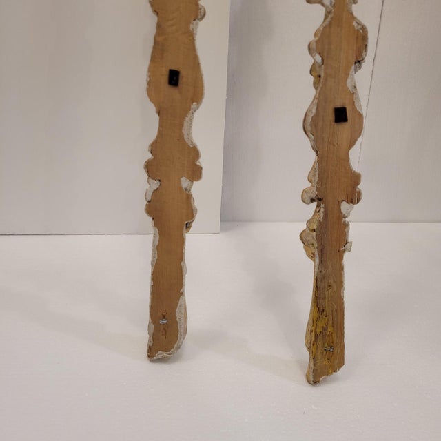 Baroque Carved and Gilded Wood Garland Altarpiece Fragments, Spain, 18th Century, Set of 2 For Sale - Image 17 of 18