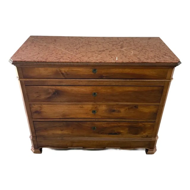 19th Century Louis Philippe Marble Top Chest of Drawer / Commodes For Sale - Image 9 of 17