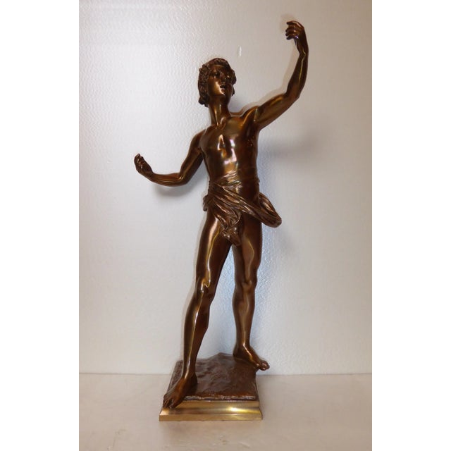 Eugene Marioton, Singer Sculpture, Bronze For Sale - Image 10 of 10