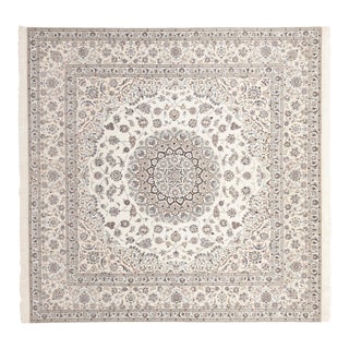 Finest Persian Nain Rug - 6'10" X 6'10" For Sale
