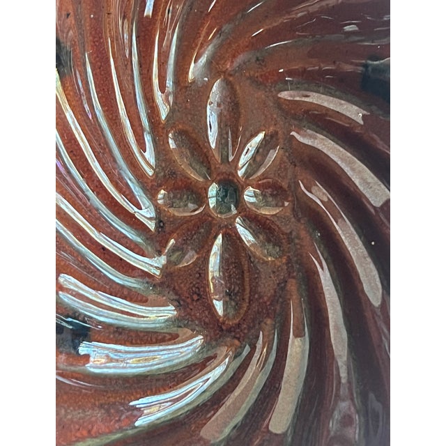 English Brown Pottery Pudding Mould For Sale - Image 3 of 5