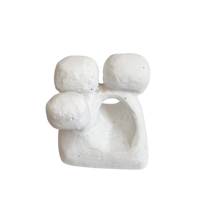 Sculpture Materials Carved White Chalk Modern Sculpture For Sale - Image 7 of 8