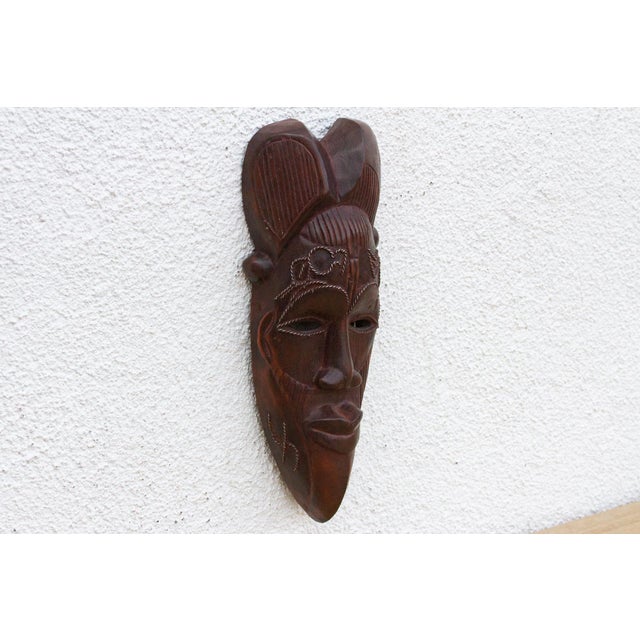 Wood Forest Brown Kwele African Wall Art For Sale - Image 7 of 9