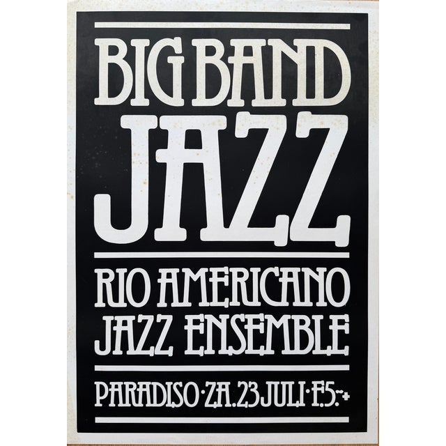 Paper Paradiso Jazz Concert Rio Americano Ensemble Poster, Amsterdam, 1970s For Sale - Image 7 of 7