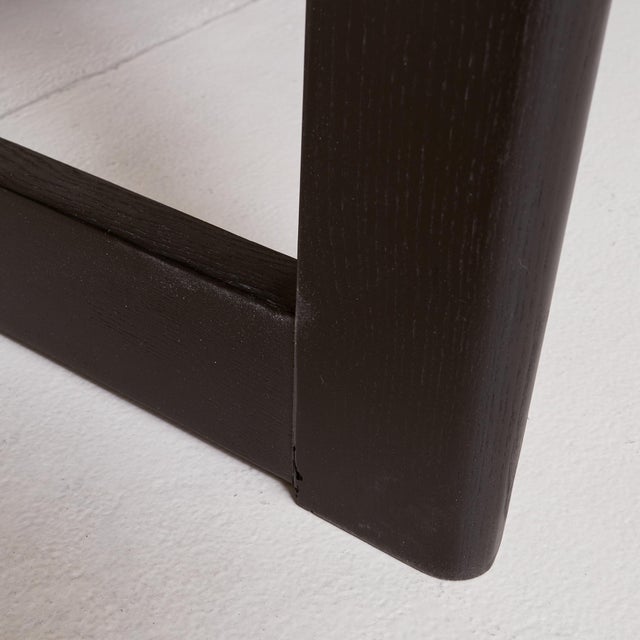 Foldable Ebonized Ash Wood Console + Dining Table, France 1970s For Sale - Image 11 of 12