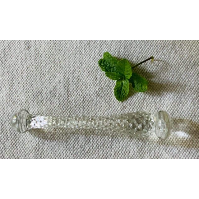 1930s 1930s Art Deco Cambridge Glass Bartender's Muddler, Crystal Barware Single, Nantucket Estate For Sale - Image 5 of 18