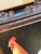1950s Mid Century Rooster Oil Painting With Spanish Baroque Style Frame For Sale - Image 9 of 18