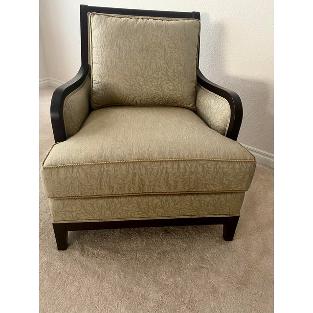 Ethan Allen Vintage Neoclassical Upholstred Accent Chair Mint Condition For Sale - Image 15 of 16