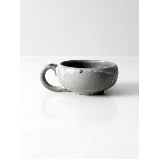 Gray Vintage Studio Pottery Mug For Sale - Image 8 of 11