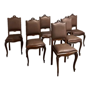 Set of 6 Antique French Louis XVI Dining Chairs