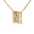 Contemporary 10K Yellow Gold Diamond Accent "N" Initial Bubble Pendant Necklace For Sale - Image 3 of 5