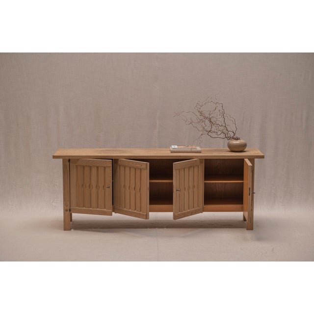 Brutalist Architectural Oak Sideboard, 1970 For Sale - Image 10 of 18