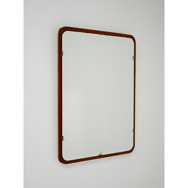 Brown Scandinavian Mirror with Teak Frame, 1960s For Sale - Image 8 of 8