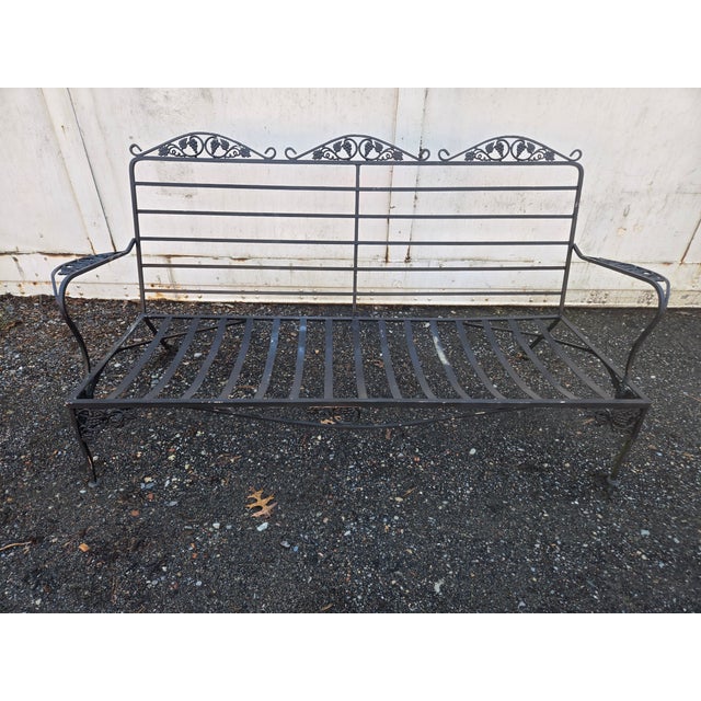 Late 20th Century Wrought Iron Patio Furniture Set, 5 Pieces For Sale - Image 13 of 13