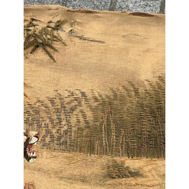 Antique Silk Japanese Embroidery with Tigers For Sale - Image 13 of 18