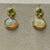 Contemporary Syna Peridot and Opal Earrings, a Pair For Sale - Image 3 of 4