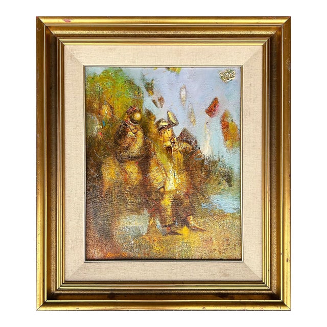 1990s Original Oil on Canvas Painting by Artist Boris Kostyanykov, Impressionist Style For Sale