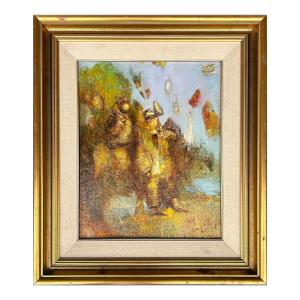 1990s Original Oil on Canvas Painting by Artist Boris Kostyanykov, Impressionist Style