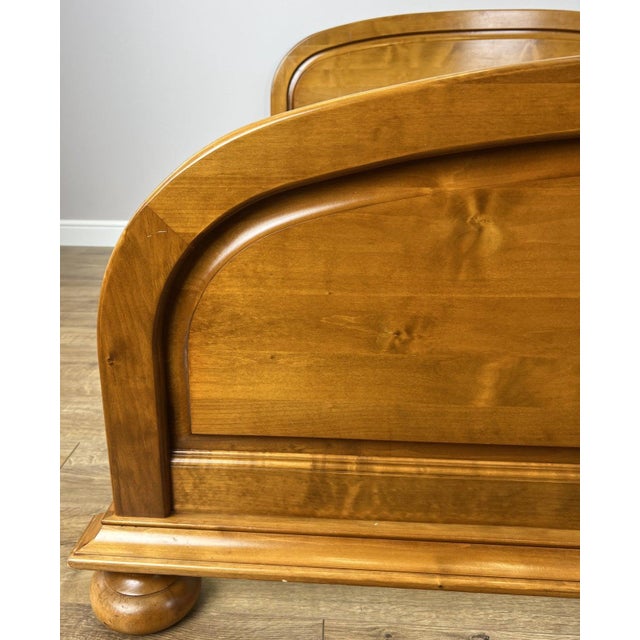 Vintage French King Size Bed Frame with Carved Headboard For Sale - Image 5 of 12
