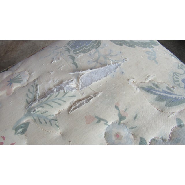 Antique White 1980s Sherrill Designer Wing Chair Ottoman For Sale - Image 8 of 9