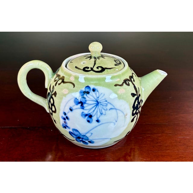 Early 20th Century Antique Japanese Individual Porcelain Teapot For Sale - Image 5 of 9