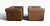 Animal Skin Set of 2- Brown Genuine Leather Club Chairs, 1980s For Sale - Image 7 of 11