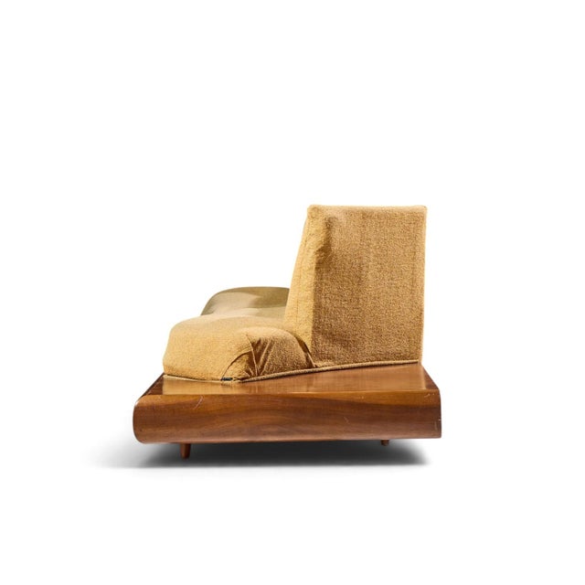 Craft Associates Adrian Pearsall for Craft Associates 2006-S Mid Century Walnut Sofa For Sale - Image 4 of 9