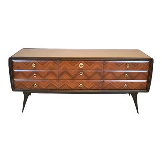 Vintage Italian Nine-Drawer Commode Attributed to Vittorio Dassi, 1950s For Sale