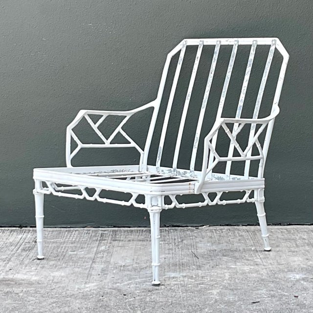 Vintage Brown Jordan “Calcutta” Metal Patio Lounge Chair For Sale In West Palm - Image 6 of 12