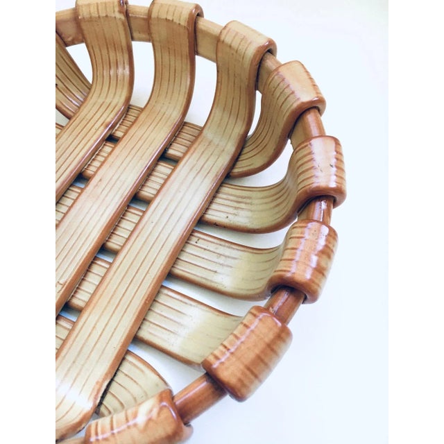 Vintage Art Studio Ceramics Braided Bowl, 1960s For Sale - Image 6 of 7