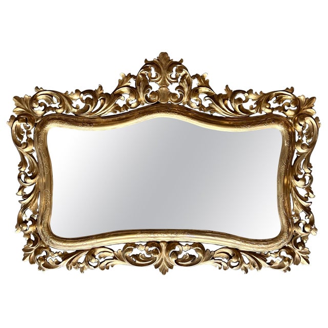 Early 20th Century Early 20th French Empire Period Carved Gilt Wood Mirror For Sale - Image 5 of 18