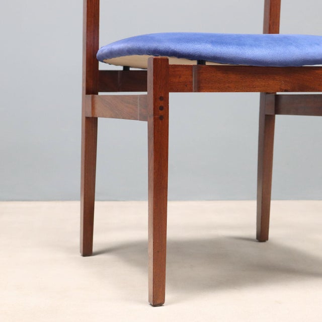 Blue Four 101 Chairs by Gianfranco Frattini for Cassina, Set of 4 For Sale - Image 8 of 11