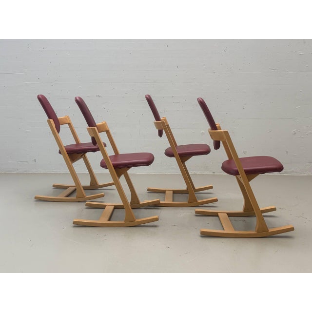 Vintage Pendulum Balans Chair by Peter Opsvik for Stokke, Norway, 1983 For Sale - Image 4 of 15