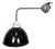 Industrial Factory Wall Lamp with Black Enamel Shade, 1960s For Sale