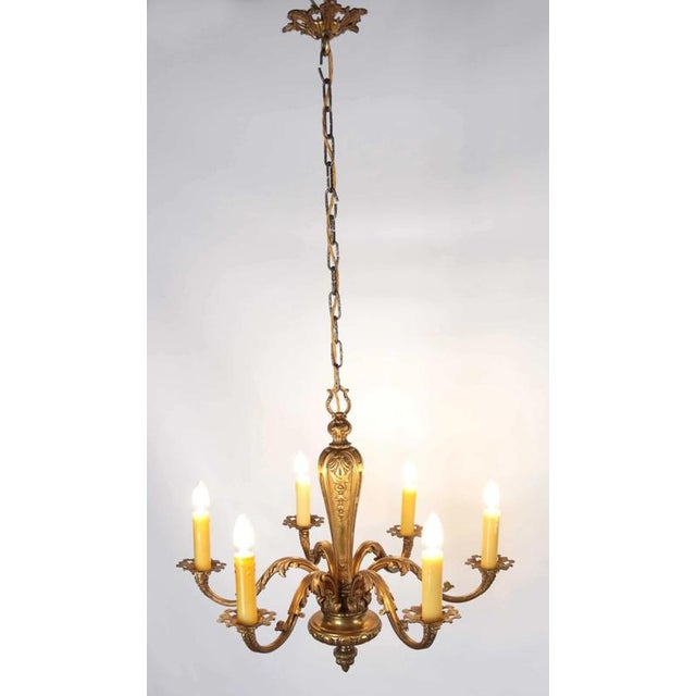 Antique Bronze Mazarin Chandelier For Sale - Image 3 of 8