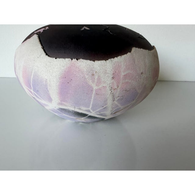 Lavender 1990's Vintage Native American Studio Pottery Vase – Signed For Sale - Image 8 of 12