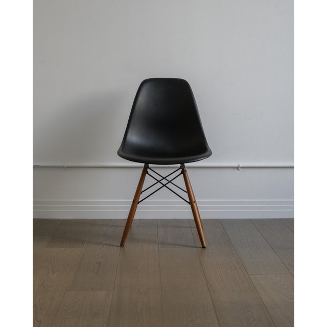 Herman Miller Eames Dowel-Leg Molded Plastic Side Chairs for Herman Miller, 2015, Pair For Sale - Image 4 of 12