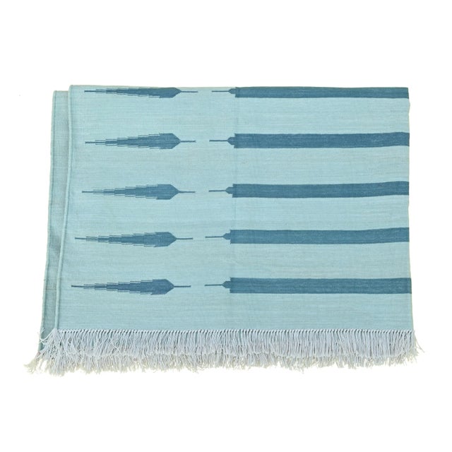 Not Yet Made - Made To Order Amritsar Rug, 8' x 10', Seaglass and Deep Blue For Sale - Image 5 of 6