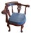 Late 19th C English Victorian Gothic Revival Carved Mahogany Green Man Corner Chair For Sale