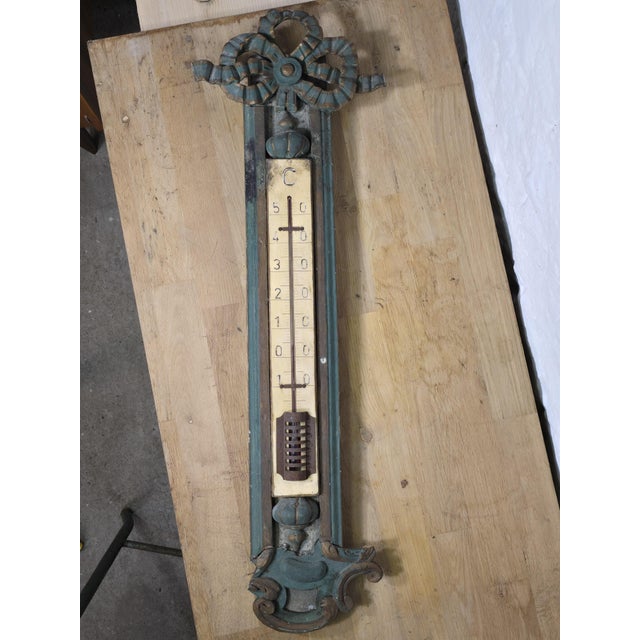 Louis XVI Directoire Style Lacquered Gilt Wood Thermometer, 18th-19th Century For Sale - Image 9 of 14