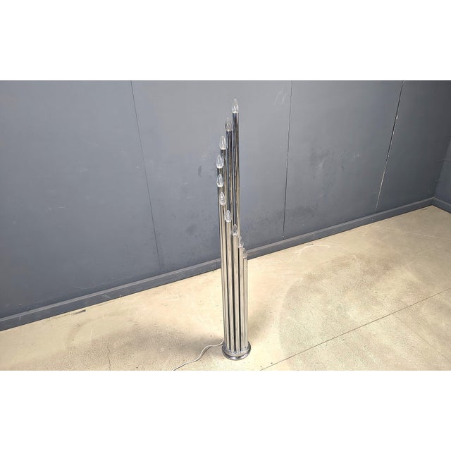 Vintage Chrome Floor Lamp by Goffredo Reggiani, 1970s For Sale - Image 8 of 13