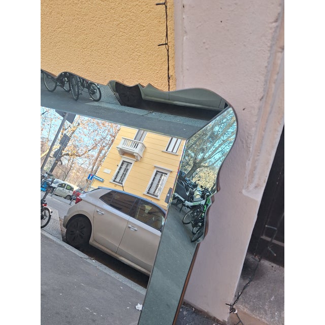 Wall Mirror in Sage Green Glass by Pietro Chiesa for Fontana Arte, 1940s For Sale - Image 11 of 12