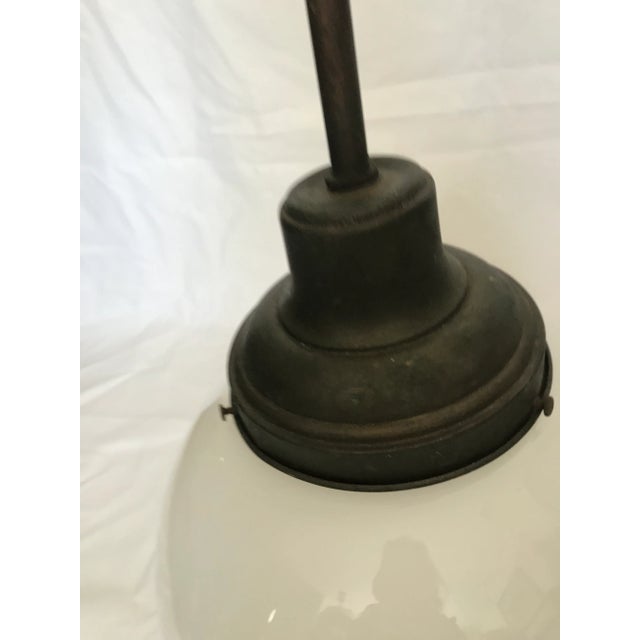 1920s Original 1920's School House Globe Light Fixture For Sale - Image 5 of 11