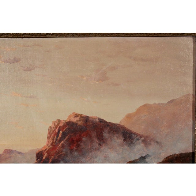 Pink Hudson River Valley Landscape Painting by Thomas C. Blake (Born 1890) For Sale - Image 8 of 11