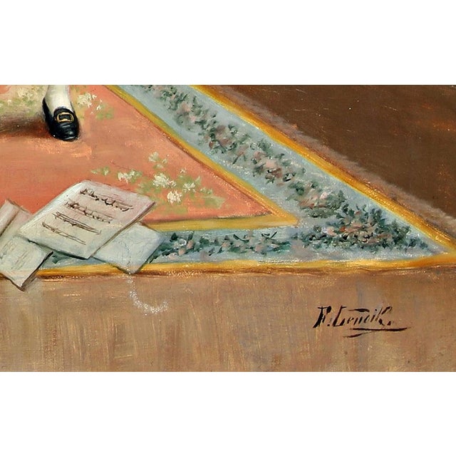 Frederick Lenditz, Rococo Interior, Oil on Canvas, 1900, Framed For Sale - Image 5 of 10