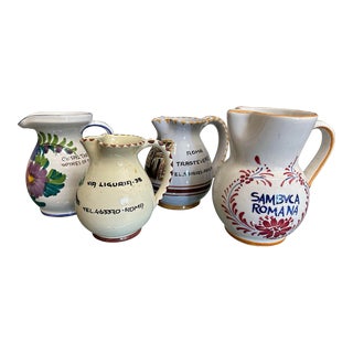 Italian Restaurants Pitcher, S/4 For Sale