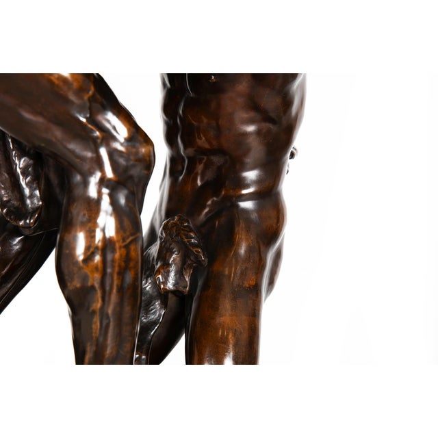 Rare French Bronze Sculpture “Return of Prodigal Son” by Ernest Dubois For Sale - Image 10 of 18
